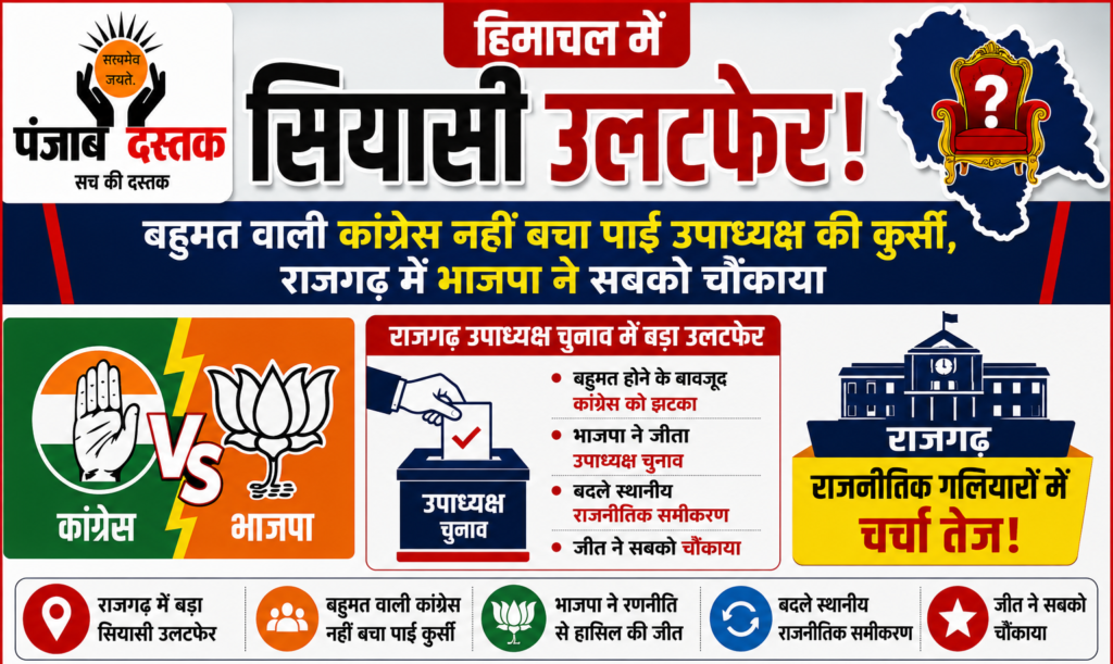 राजगढ़ नगर पंचायत में कांग्रेस को झटका, भाजपा उपाध्यक्ष बनी