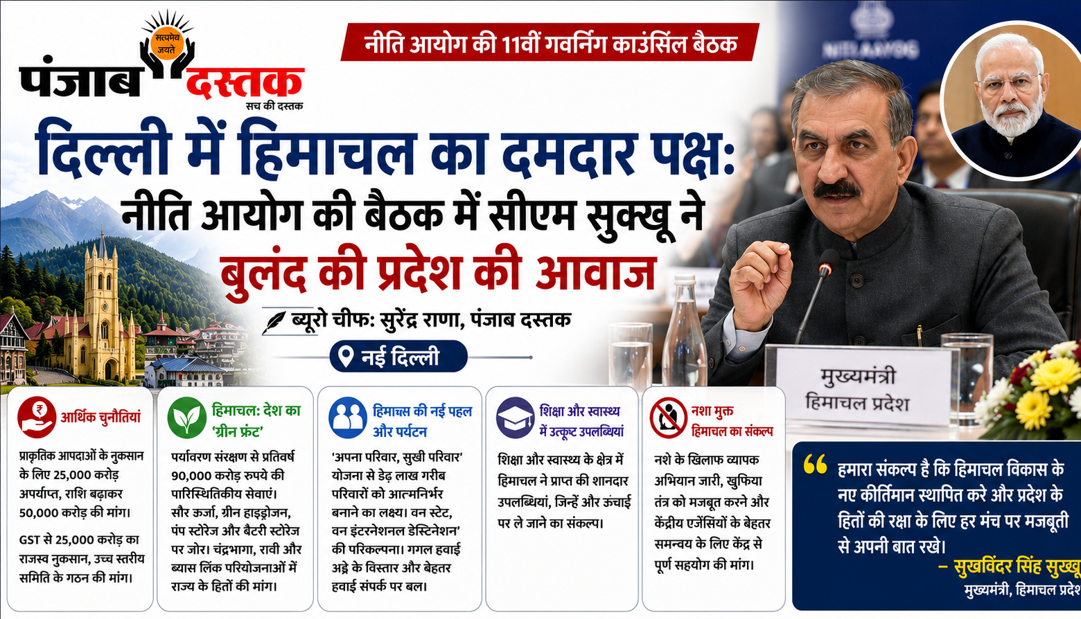 "नीति आयोग की बैठक में हिमाचल प्रदेश के मुद्दे रखते मुख्यमंत्री सुखविंदर सिंह सुक्खू"