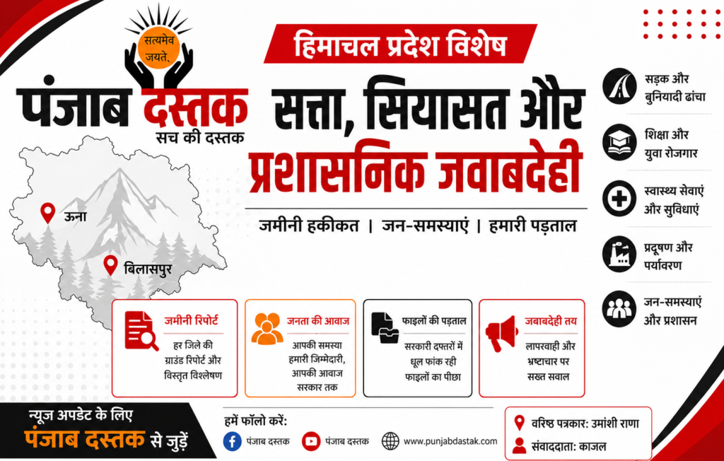 ऊना और बिलासपुर में विकास कार्यों, प्रशासनिक चुनौतियों और जन-समस्याओं पर हिमाचल प्रदेश विशेष रिपोर्ट