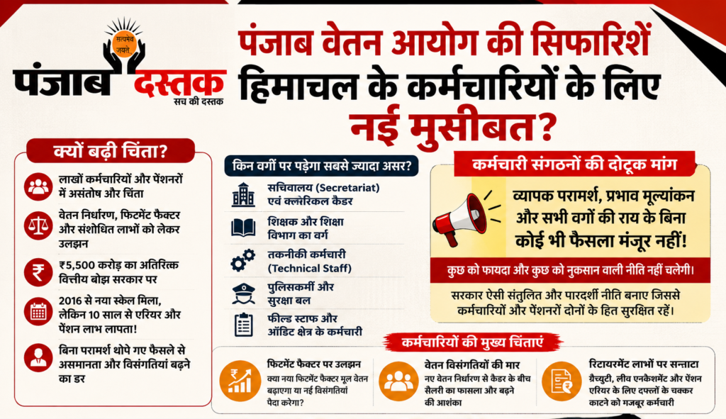 पंजाब वेतन आयोग की सिफारिशों से हिमाचल के कर्मचारियों में बढ़ी चिंता