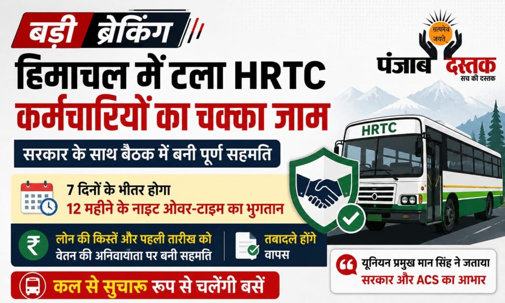 ACS के साथ बैठक के बाद HRTC कर्मचारियों का चक्का जाम टला
