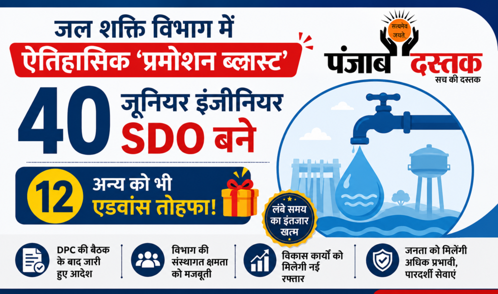 हिमाचल जल शक्ति विभाग में 40 जूनियर इंजीनियर SDO पद पर पदोन्नत, 12 को एडवांस प्रमोशन
