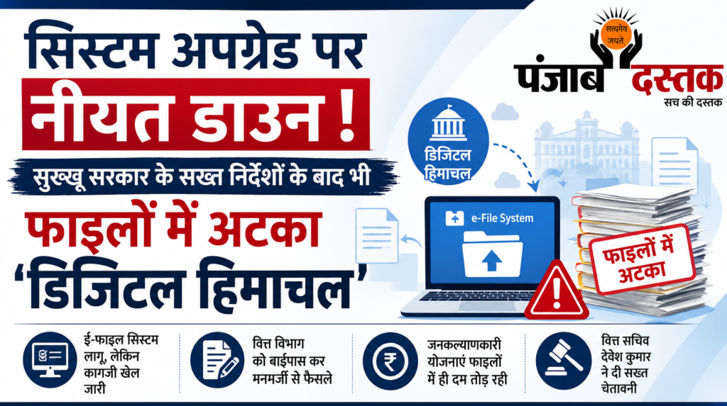हिमाचल सचिवालय में डिजिटल हिमाचल, ई-फाइल सिस्टम और वित्त विभाग की कार्रवाई से जुड़ी सांकेतिक तस्वीर