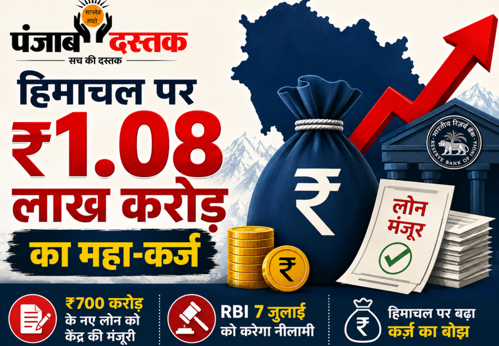 हिमाचल पर बढ़ा कर्ज का बोझ, ₹700 करोड़ नए लोन को केंद्र की मंजूरी