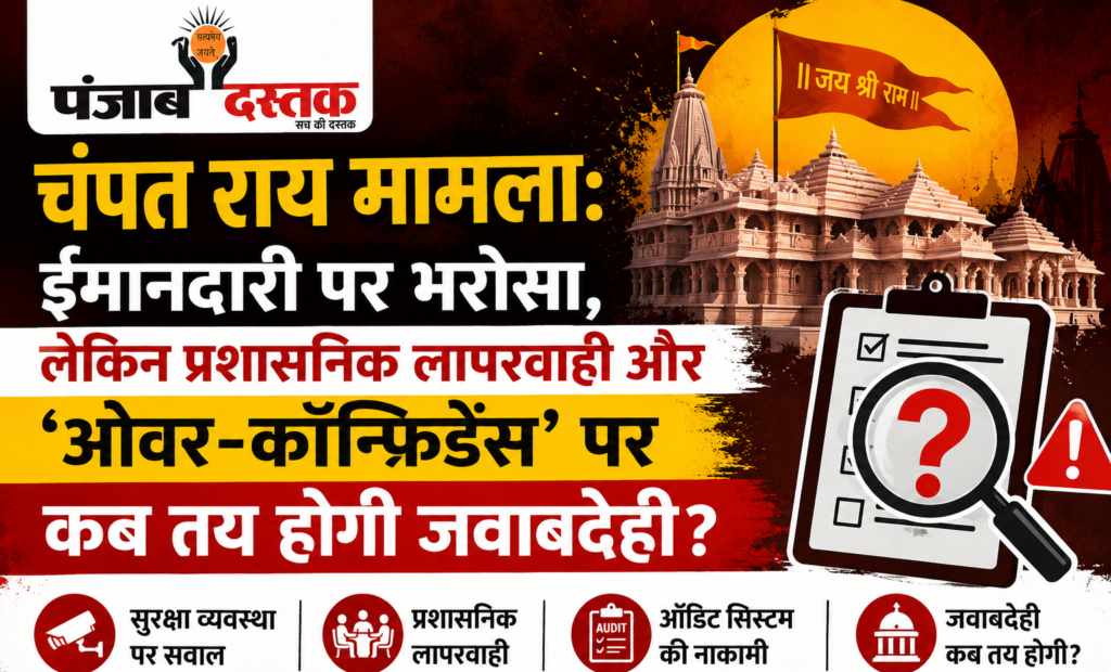 राम मंदिर ट्रस्ट विवाद पर प्रशासनिक जवाबदेही और सुरक्षा व्यवस्था पर उठते सवाल