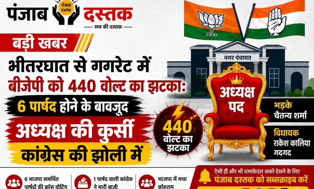 गगरेट नगर पंचायत अध्यक्ष चुनाव में भाजपा के भीतरघात के बाद कांग्रेस की जीत