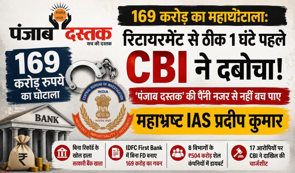 169 करोड़ घोटाला: रिटायरमेंट से पहले CBI ने IAS प्रदीप कुमार को पकड़ा