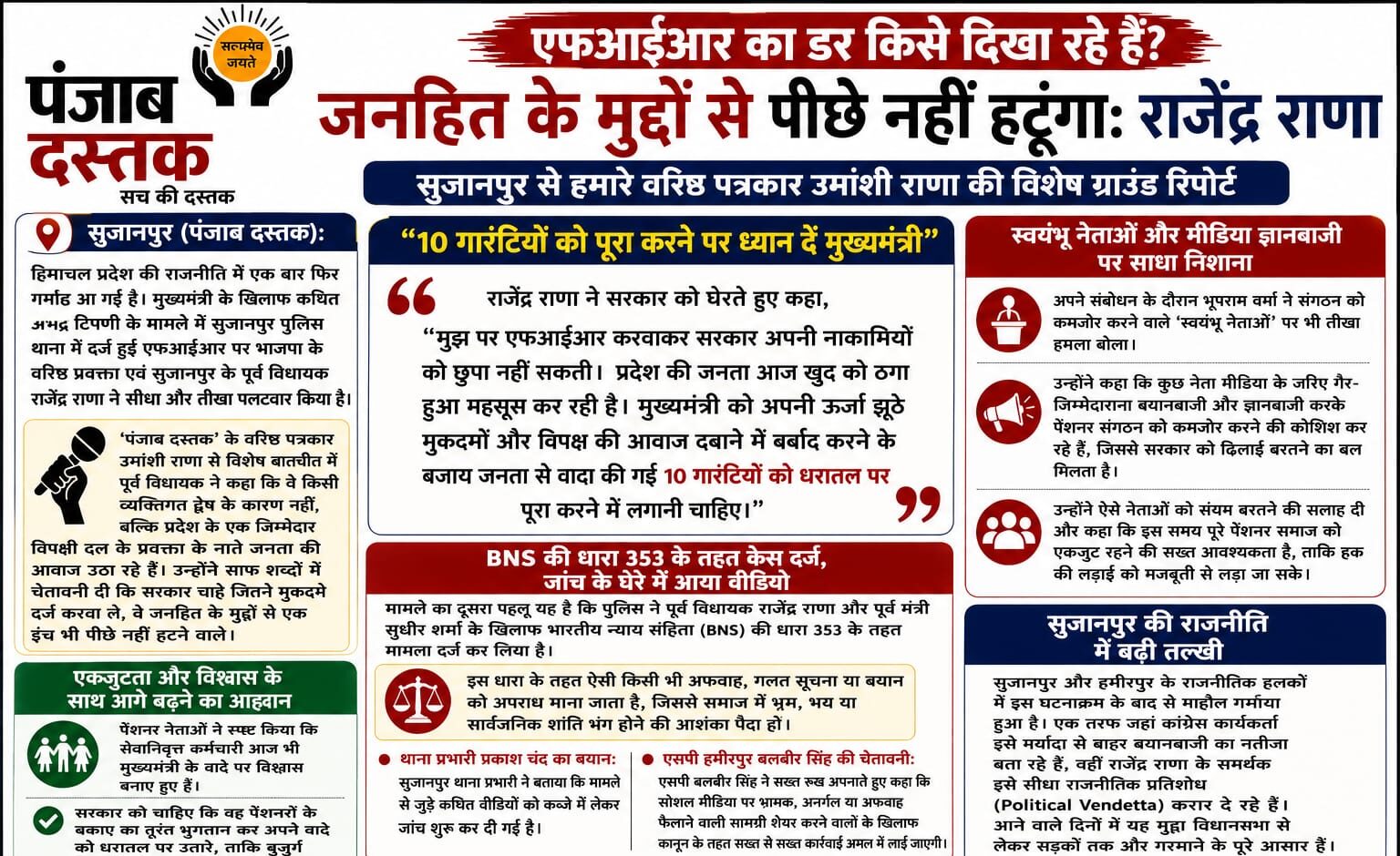 FIR मामले पर राजेंद्र राणा का बयान