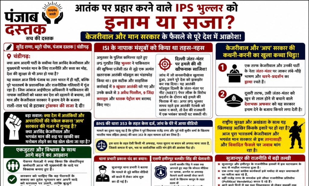 IPS गुरप्रीत सिंह भुल्लर के ट्रांसफर पर उठे सवाल