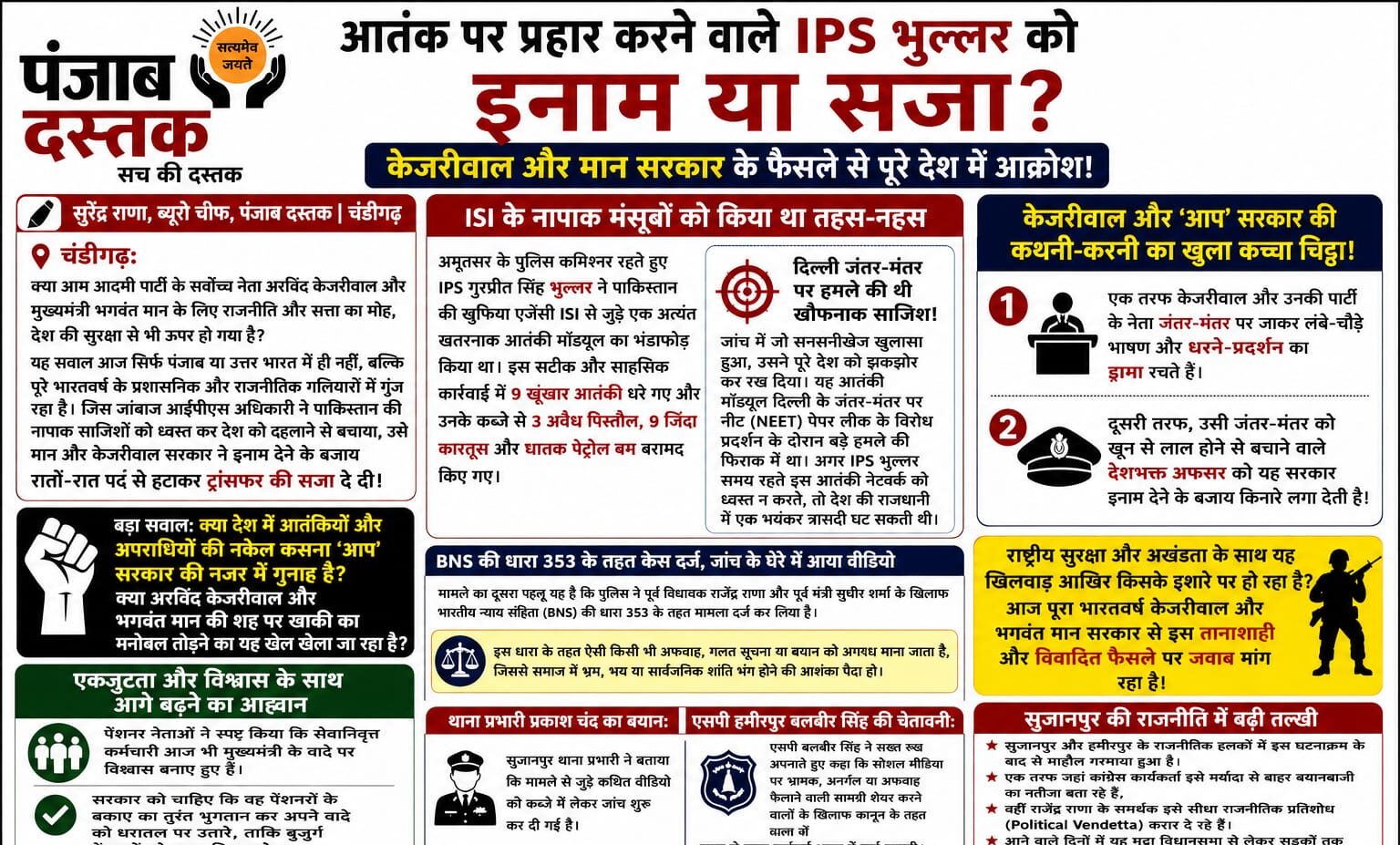IPS गुरप्रीत सिंह भुल्लर के ट्रांसफर पर उठे सवाल