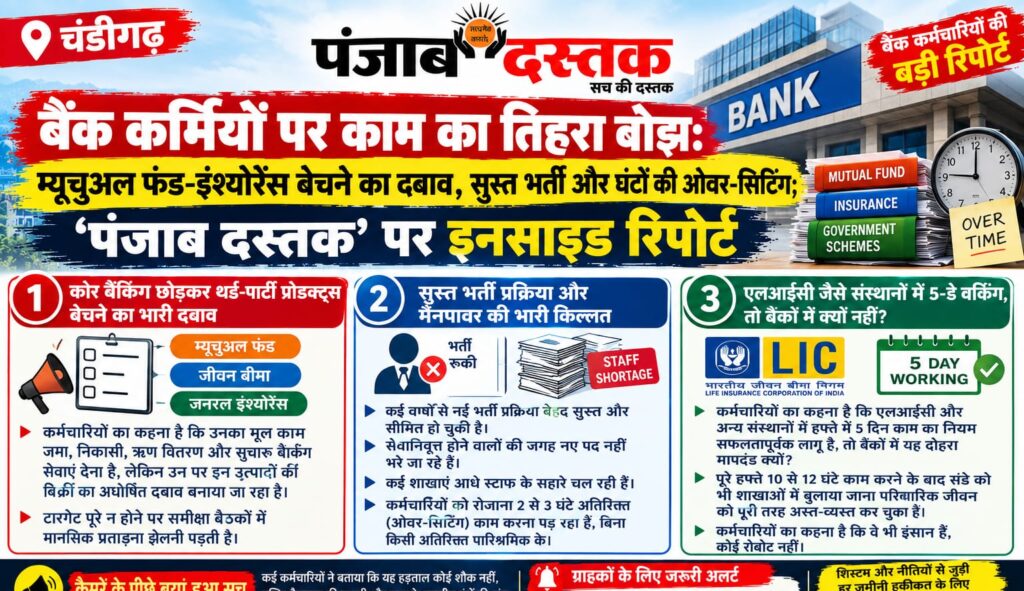 बैंक कर्मचारियों पर काम का दबाव और 28 से 30 सितंबर 2026 की बैंक हड़ताल