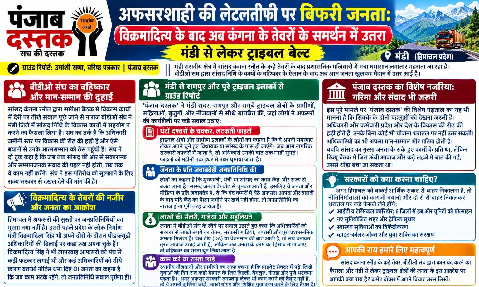 कंगना रनौत के समर्थन में मंडी की जनता