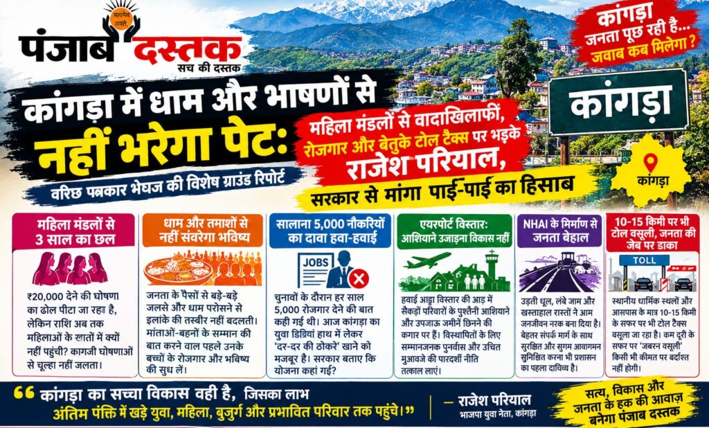 कांगड़ा विकास और रोजगार के मुद्दों पर राजेश परियाल