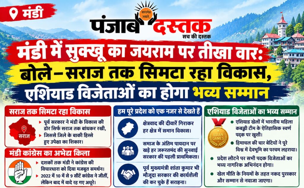 बल्ह के कंसा मैदान में जनसभा को संबोधित करते सीएम सुखविंद्र सिंह सुक्खू