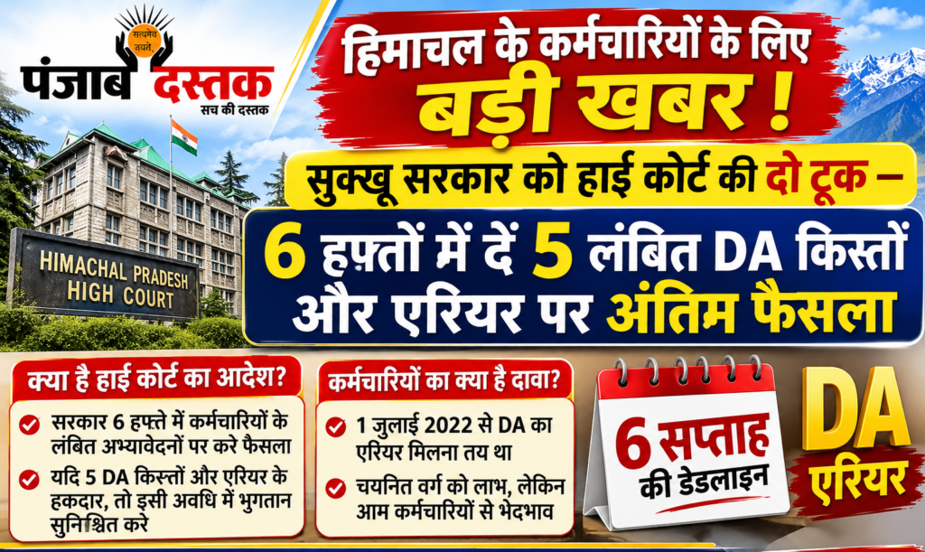 हिमाचल हाई कोर्ट का 5 लंबित DA किस्तों और एरियर पर फैसला