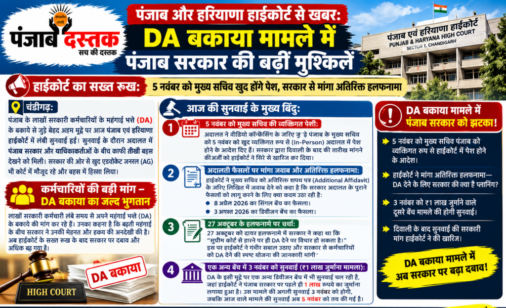 पंजाब DA बकाया मामले में हाईकोर्ट की सुनवाई
