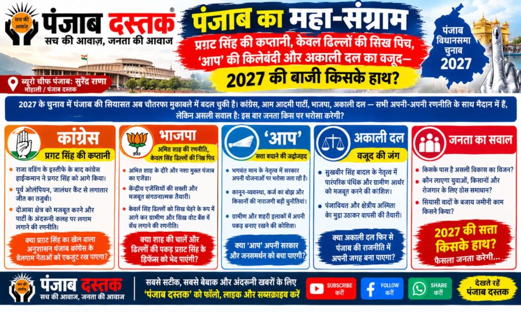 पंजाब चुनाव 2027 को लेकर परगट सिंह और प्रमुख राजनीतिक दलों की तैयारी