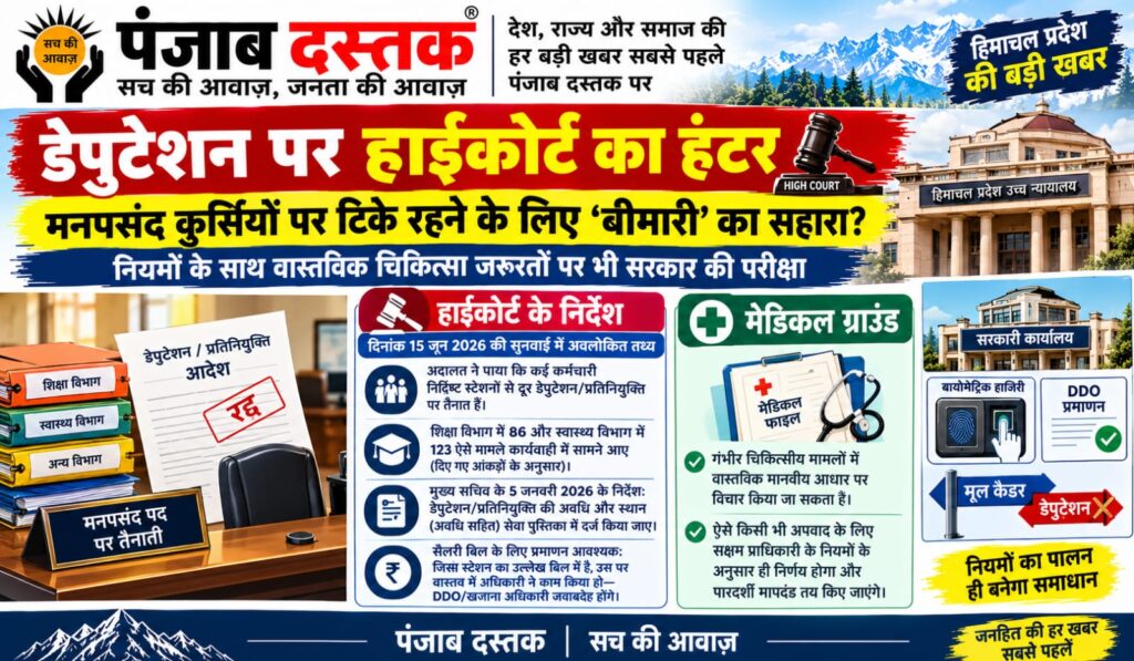 हिमाचल में डेपुटेशन रद्द होने के बाद कर्मचारियों की मेडिकल ग्राउंड पर राहत की मांग