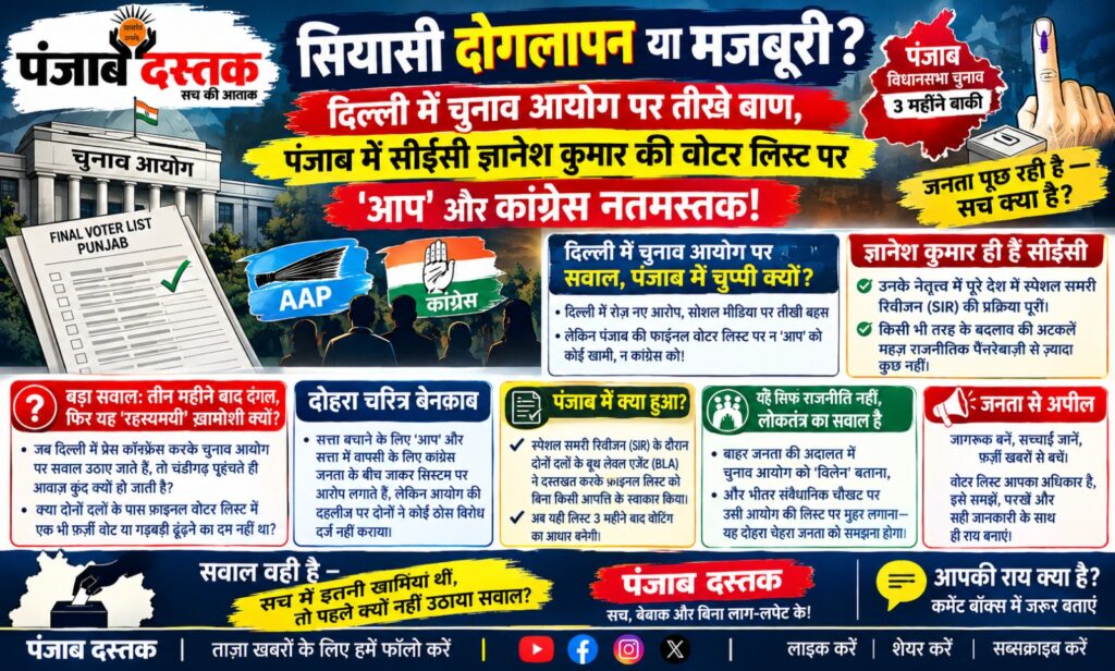 पंजाब की अंतिम मतदाता सूची और चुनाव आयोग को लेकर राजनीतिक विवाद