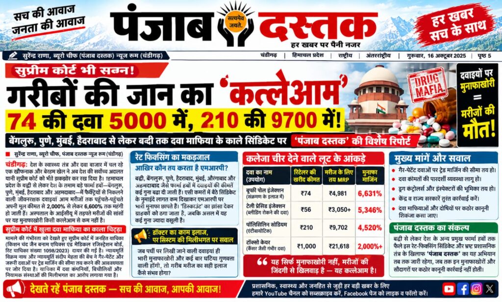 सुप्रीम कोर्ट, दवाओं की कीमतें, दवा मूल्य निर्धारण, बद्दी फार्मा इंडस्ट्री, NPPA, ट्रेड मार्जिन, फार्मा कंपनियां, स्वास्थ्य समाचार