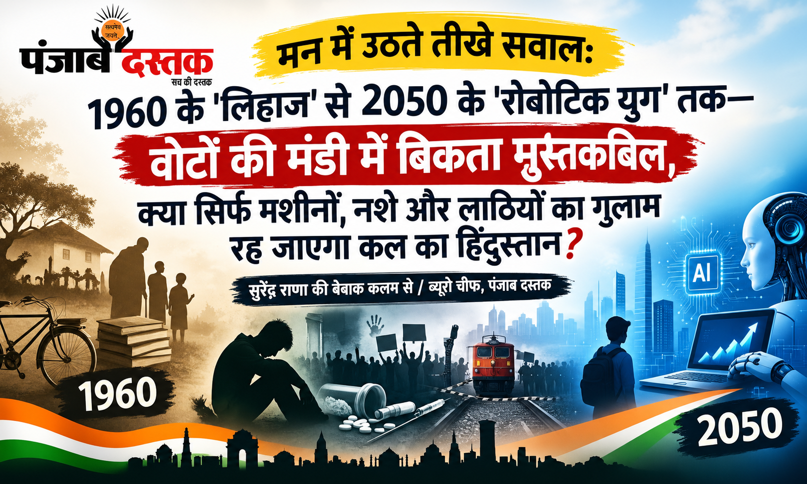 1960 से 2050 तक भारत का भविष्य, युवा बेरोजगारी, नशा और आधुनिक तकनीक